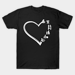 Physical Therapy cute love Therapist PT Therapy Assistant T-Shirt